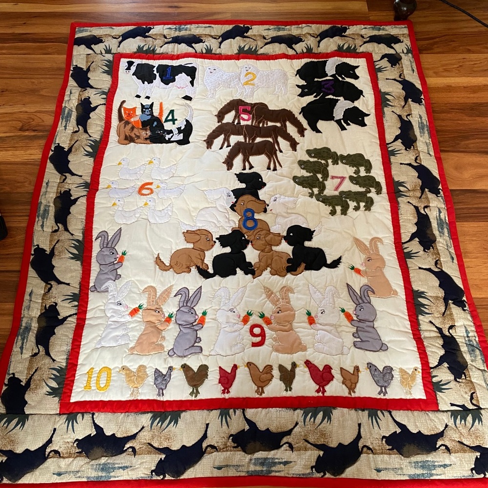 Handmade Animal Baby Quilt